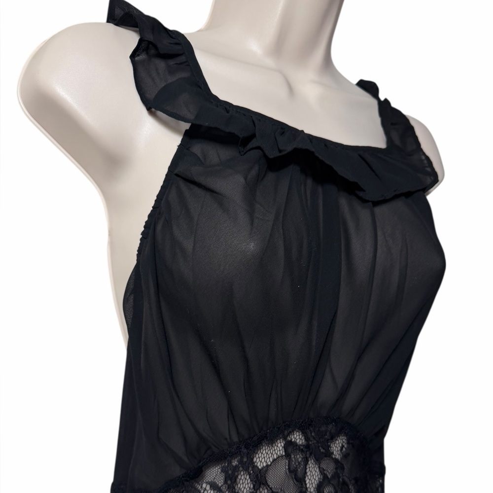 By Anthropologie Black Sheer Lace Midi Women’s Dress Size Medium New With Tags - Picture 9 of 15